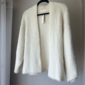 Anthropologie open front cream sweater by Do everything with love. One size NWT